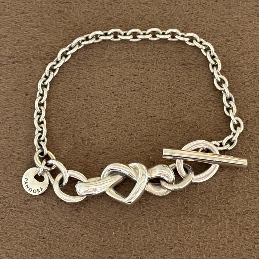 Pandora Silver Heart Link Bracelet